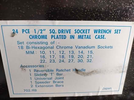 Photo of free Socket wrench set (Buxton Central SK17) #2