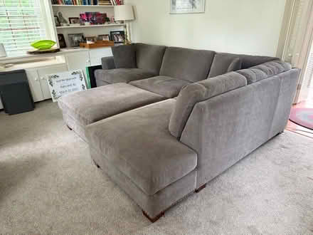 Photo of free 2-piece sectional plus ottoman (Woodward Ave & 14-1/4 Mile Rd) #2