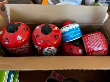 Photo of free IsoPro MSR Fuel canisters - unused (Cambridgeport) #1
