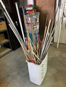 Photo of free metal rods, wooden dowels (North side) #1