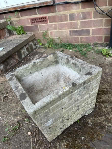 Photo of free Pair of Stone Planters (Banstead) #1