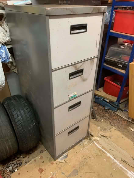 Photo of free Four Drawer Metal Foling Cabinet (Daventry NN11) #1