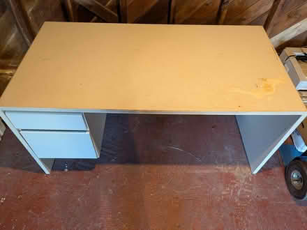 Photo of free Lt Grey Wood Desk (Seward Park) #3