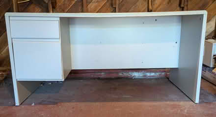 Photo of free Lt Grey Wood Desk (Seward Park) #1