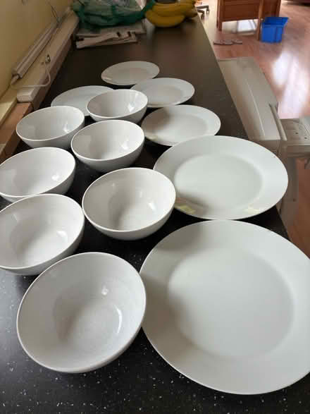 Photo of free Ikea 365 white crockery (Banstead) #1