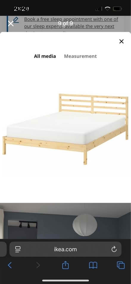 Photo of free Ikea king size wooden bedframe (Mitcham CR4) #1
