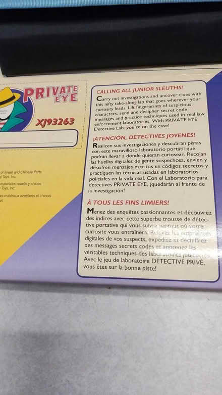 Photo of free Private Eye kit (Allen) #2