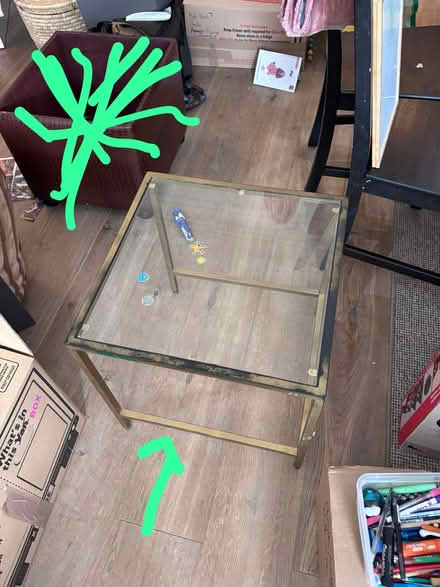 Photo of free Glass and Metal Side Table (Tufnell Park N7) #2