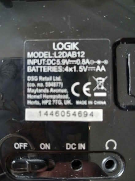 Photo of free Dab radio by Logik (Wallisdown BH12) #2