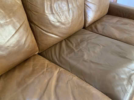 Photo of free Big leather sofa (Mission Dolores SF) #4