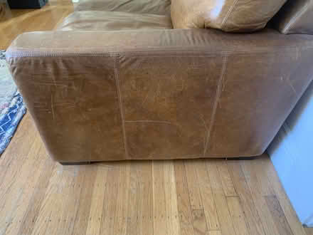 Photo of free Big leather sofa (Mission Dolores SF) #3