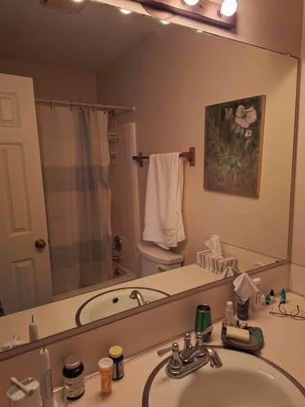 Photo of free 36x48 plate glass wall mirror (carrboro) #1