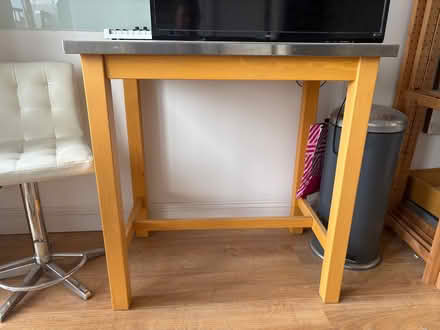 Photo of free Metal topped table. Suitable for a kitchen (Isleworth TW7) #3