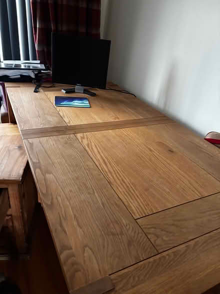 Photo of free Wooden table and small cabinet (Dunmurry) #1