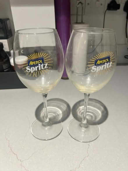 Photo of free 2 aperol glasses (Askew Road) #1
