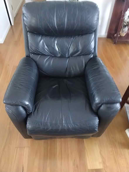 Photo of free 2 Black leather reclining chairs (1 Fleet Street salamander bay) #1