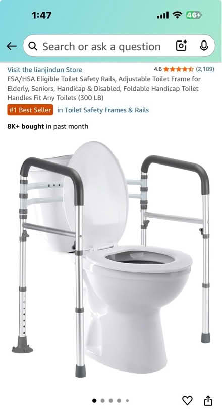 Photo of free Adjustable Toilet Frame Safety Rail (Windsor Square/Koreatown) #1