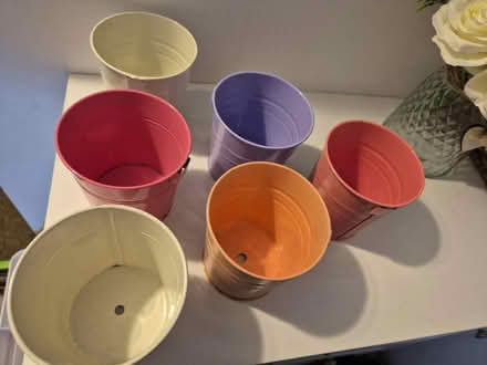 Photo of free 6 metal flower pots (Wolverhampton WV10) #3