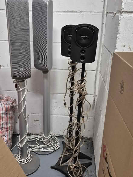Photo of free Black standing speakers (Noak Bridge SS14) #1