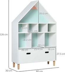 Photo of free House shaped shelf system, white w some colours (Gilmerton EH17) #3