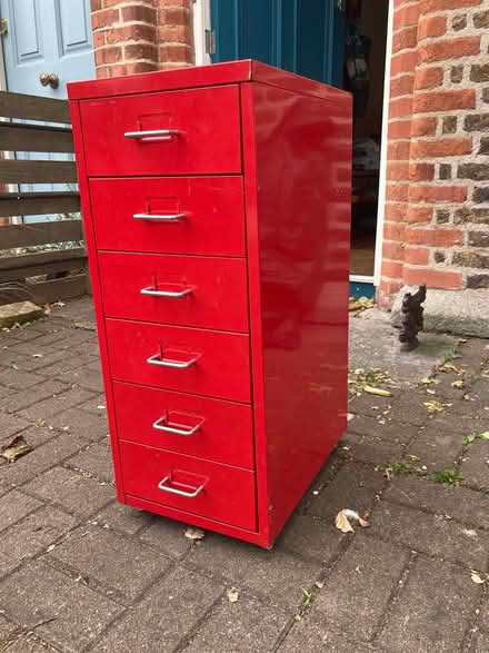 Photo of free red IKEA storage unit on wheels (Irishtown, Dublin 4) #1