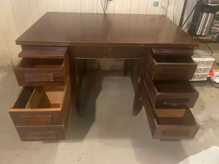 Photo of free Doten Dunton Mission Oak Exec Desk (Cohoes, New York hill section) #4