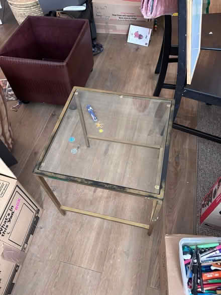 Photo of free Glass and Metal Side Table (Tufnell Park N7) #1