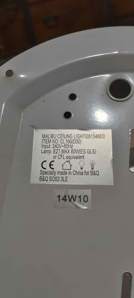 Photo of free Bathroom ceiling light (Poole, BH15) #3