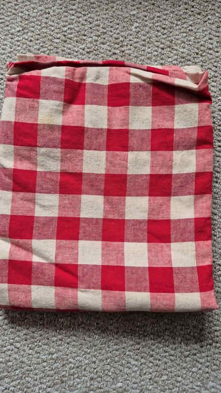 Photo of free IKEA red gingham table cloth (Figge's Marsh CR4) #1