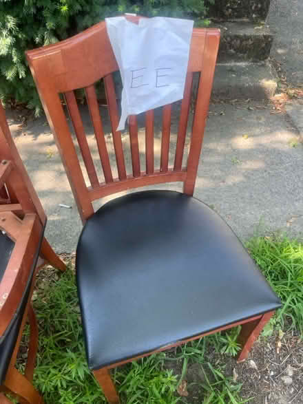 Photo of free 3 brown/black dining chairs (Arlington Heights) #2