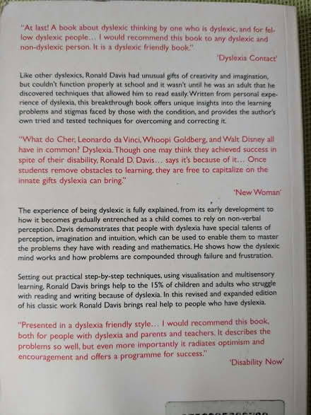 Photo of free The Gift of Dyslexia Book (Beulah Hill SE19) #2