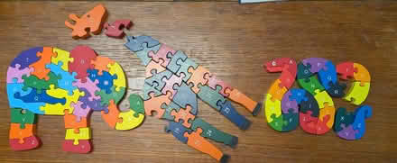 Photo of free wooden alphabet number animal puzzles (Sandylands LA3) #4