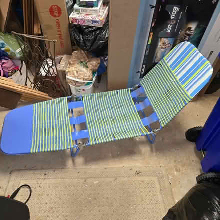 Photo of free Beach lounge chair - folding vinyl (Columbia, Md) #1