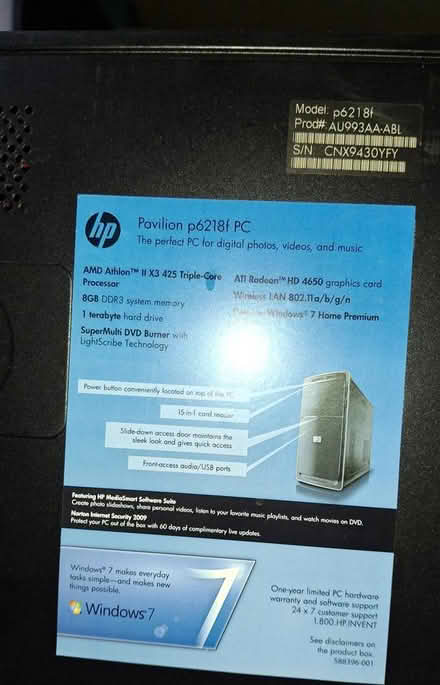 Photo of free Windows 7 pc (Westboro, 262 Duncairn Ave.) #2