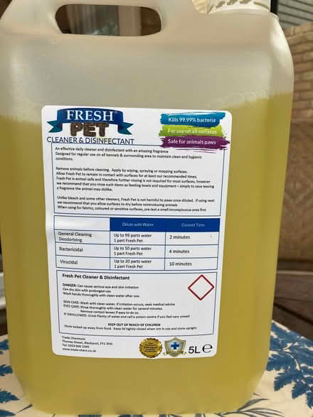 Photo of free Pet Cleaner and Disinfectant (Yateley GU46) #2