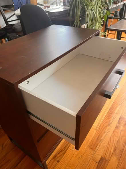 Photo of free 3 drawer wood small dresser (Bed Stuy) #2