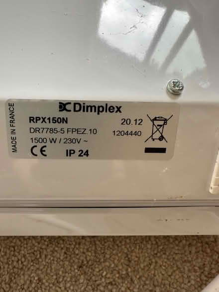 Photo of free Dimplex electric wall radiator (Wells. BA5) #3