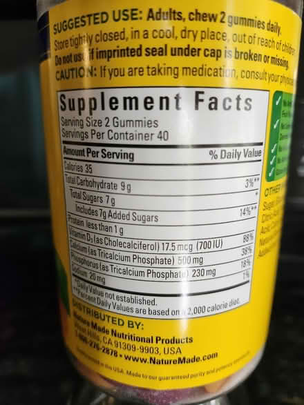 Photo of free Calcium Gummies (Barrington Rd & Weathersfield) #2