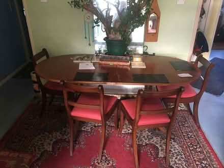Photo of free Dining table and 4 chairs 176cm x 88.5cm dismantle able (Cradley WR13) #1