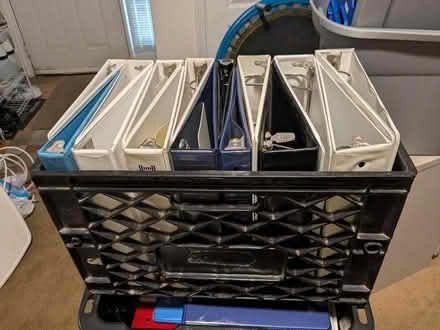 Photo of free 15 binders, crate included (Baltimore area) #2