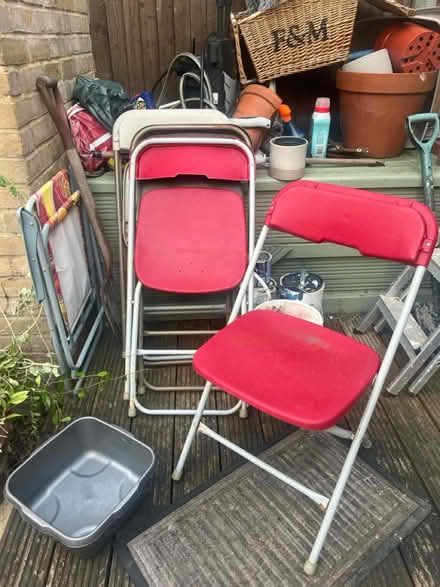 Photo of free 5 fold up chairs (Tottenham N15) #1