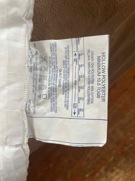 Photo of free Single duvet 10.5tog (Hyde Heath HP6) #2