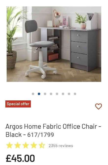 Photo of free ONE office chair - Argos, like the one pictured (Great Missenden HP16) #2
