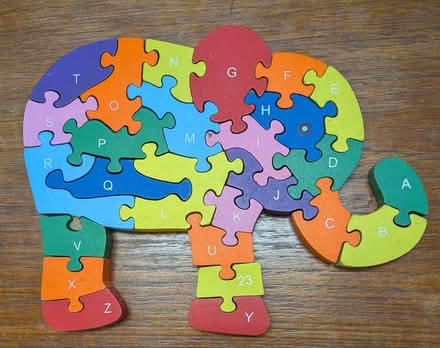 Photo of free wooden alphabet number animal puzzles (Sandylands LA3) #1
