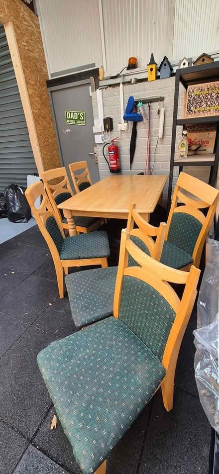 Photo of free Solid table and 6chairs (Ratoath, co Meath) #2