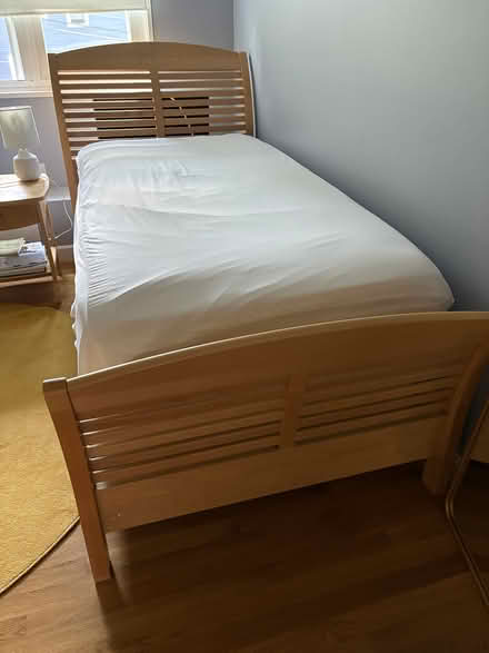 Photo of free Solid wood twin bed(s) (Newton Highlands) #1