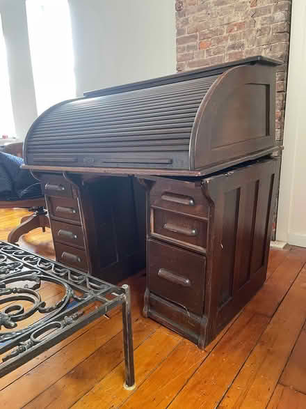 Photo of free Oak Roll Top Desk - Disassembled (Central Lawrenceville) #1