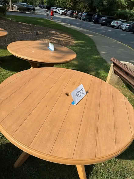 Photo of free Five Plastic Tables (Cabin John) #2