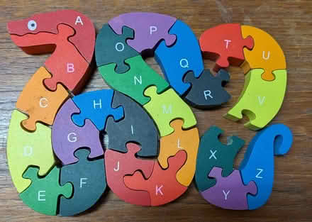 Photo of free wooden alphabet number animal puzzles (Sandylands LA3) #2