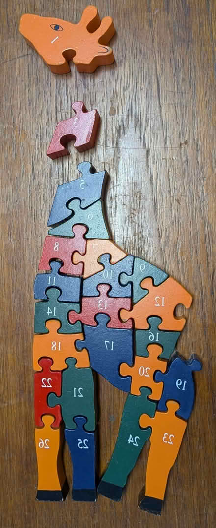 Photo of free wooden alphabet number animal puzzles (Sandylands LA3) #3
